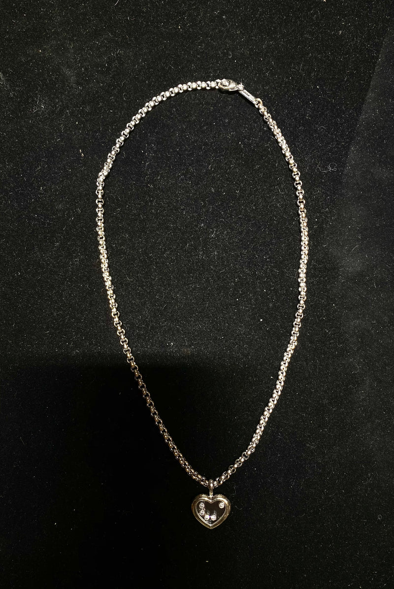 Chopard Happy Diamonds Necklace 18K white gold 3.37CT Diamonds 1.46CT  Sapphires | eBay